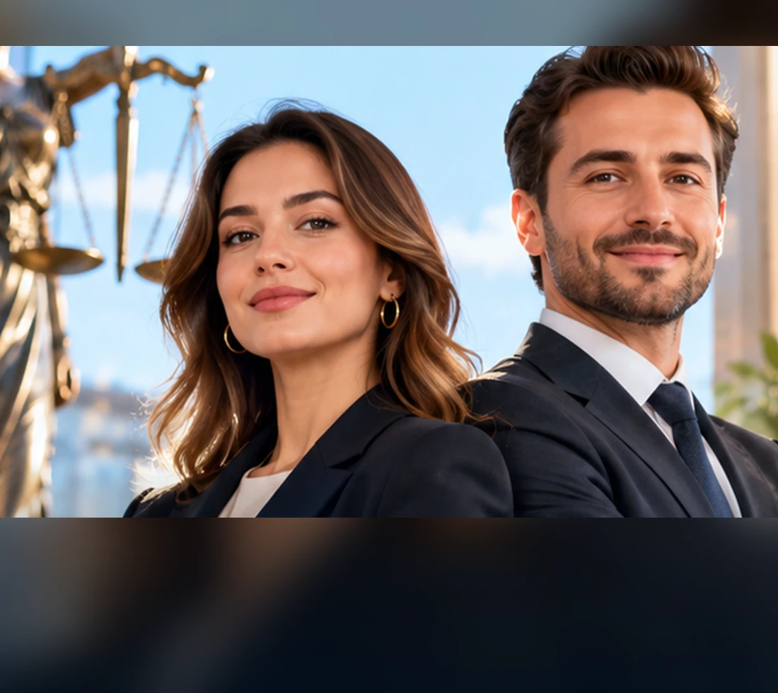 Baro gruplarını temsil eden kadın ve erkek avukat görseli, temsili