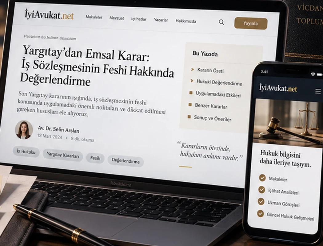 Hukuk yayın platformunu temsil eden editoryal görsel